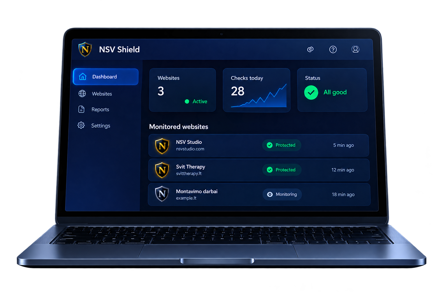 NSV Shield dashboard