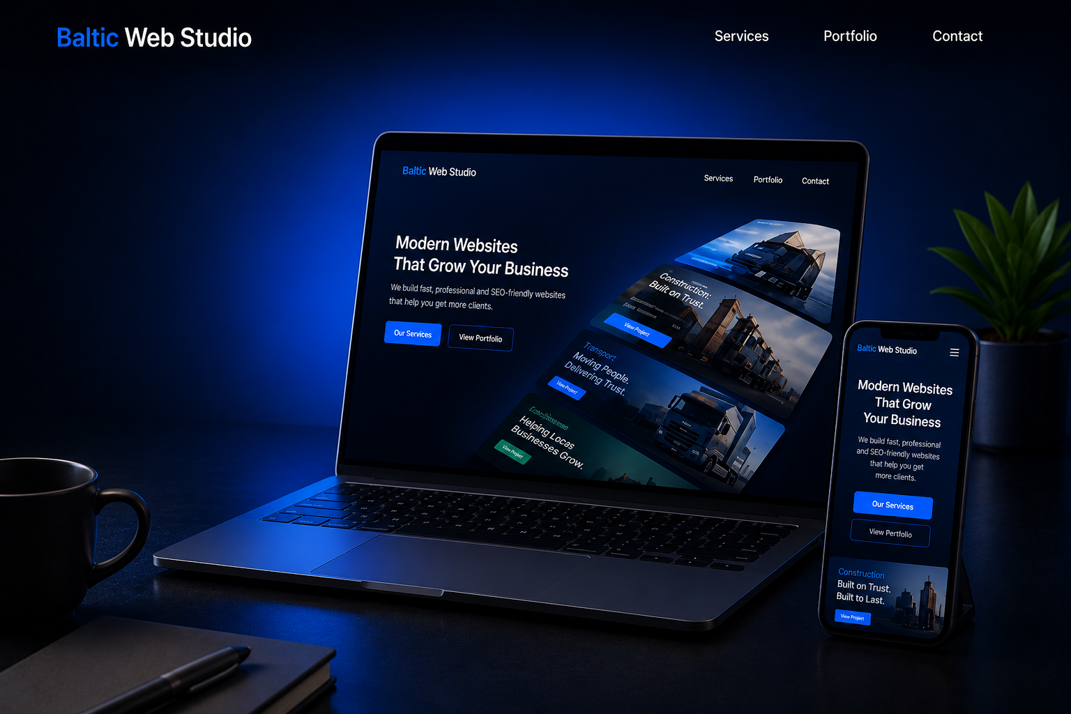 Baltic Web Studio website preview